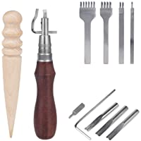 AMIGOB13-in-1 Kit de Herramientas de Mano de Cuero Craft de Piel para Tallar-Costura- Sillín de Costura- Cuero para…
